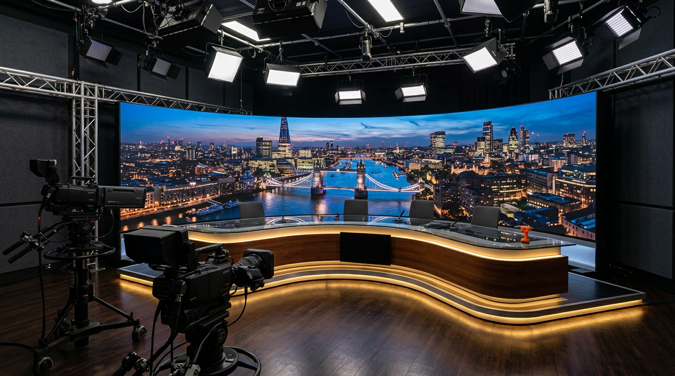 CBC television studio during live broadcast of Dragons' Den